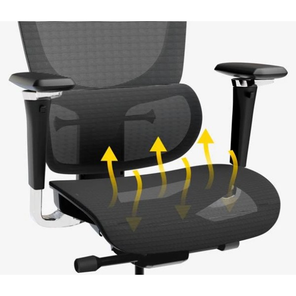Фото - Крісло офісне Mealux S8 Air Black (HF-S8P M/B)